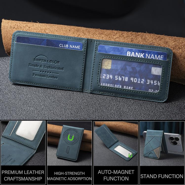 Prismatic Leather Vertical Magnetic Wallet Card Bag Case