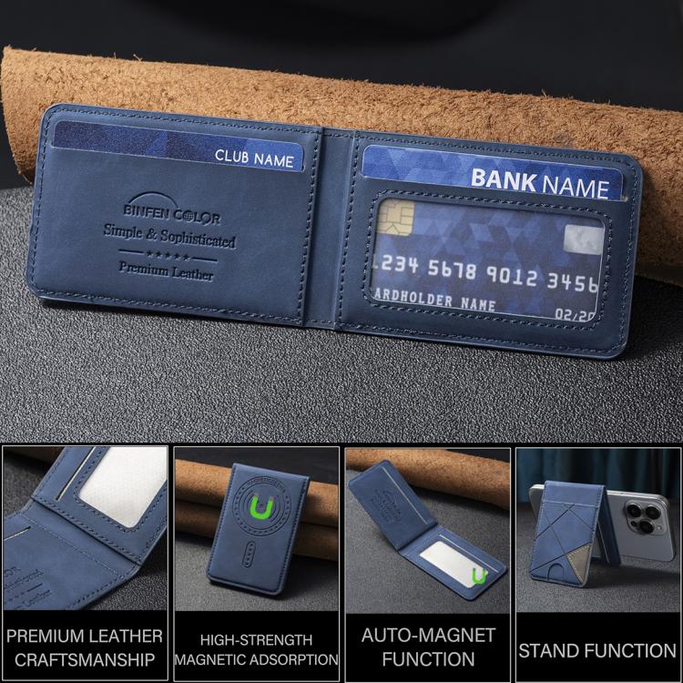 Prismatic Leather Vertical Magnetic Wallet Card Bag Case