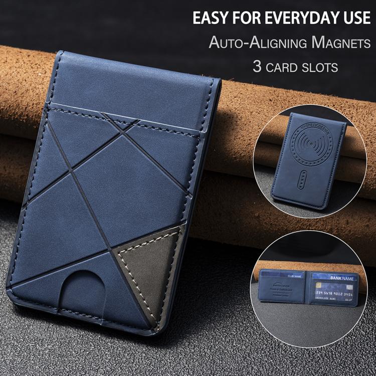 Prismatic Leather Vertical Magnetic Wallet Card Bag Case