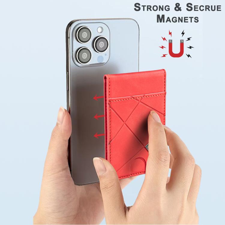 Prismatic Leather Vertical Magnetic Wallet Card Bag Case