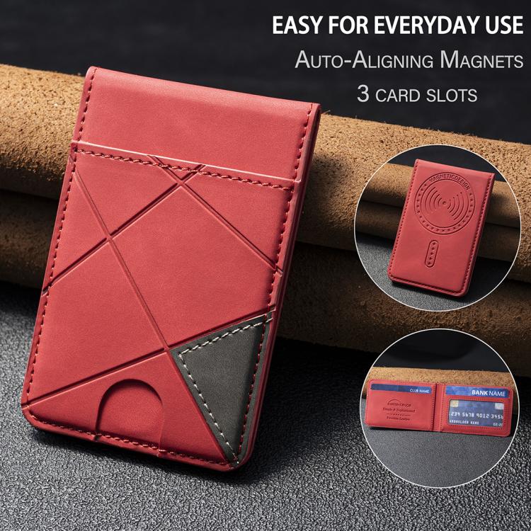 Prismatic Leather Vertical Magnetic Wallet Card Bag Case