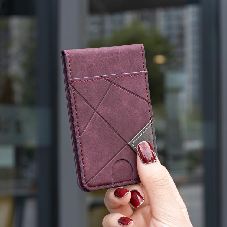 Prismatic Leather Vertical Magnetic Wallet Card Bag Case