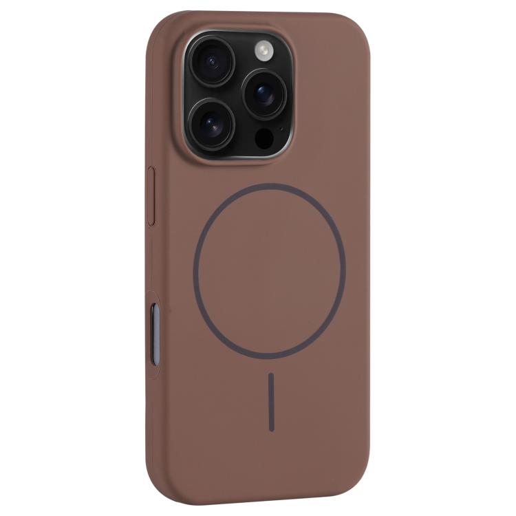 For iPhone 16 Pro Max Large Hole Camera MagSafe Liquid Silicone Full Coverage Phone Case