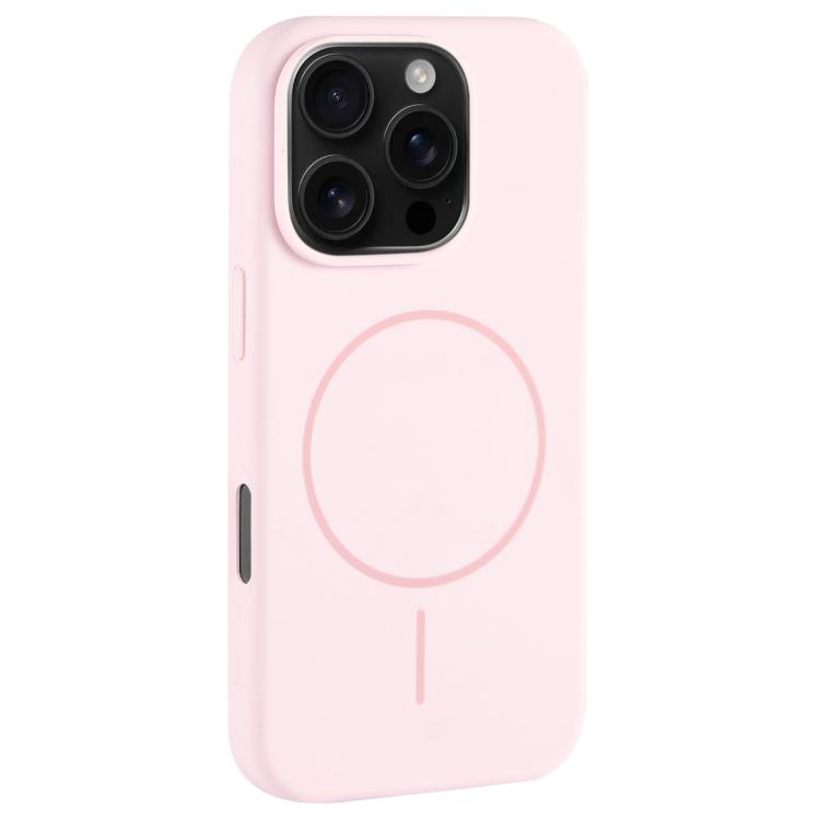 For iPhone 16 Pro Max Large Hole Camera MagSafe Liquid Silicone Full Coverage Phone Case