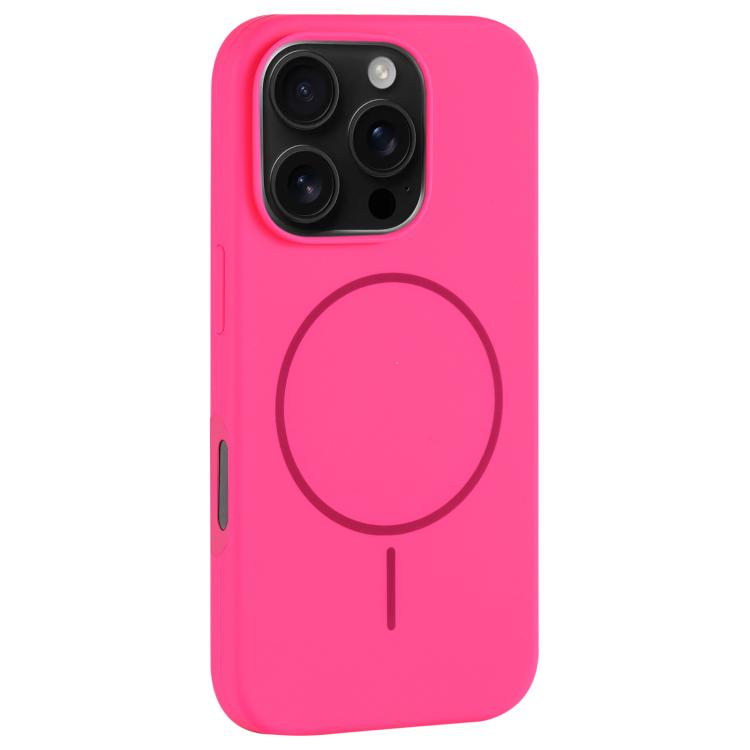 For iPhone 16 Pro Max Large Hole Camera MagSafe Liquid Silicone Full Coverage Phone Case