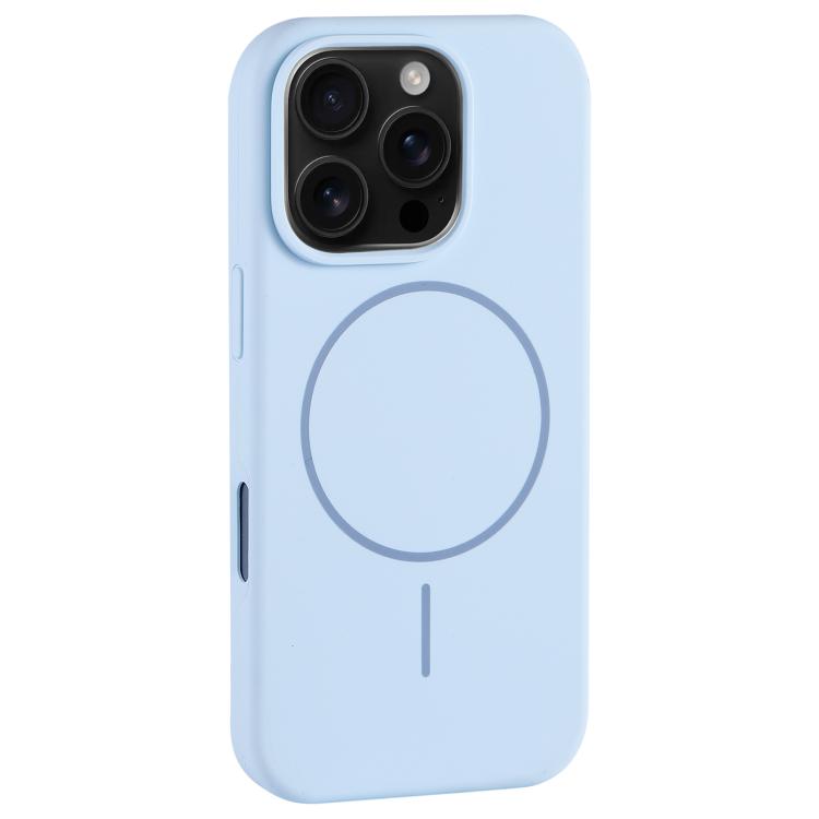 For iPhone 16 Pro Large Hole Camera MagSafe Liquid Silicone Full Coverage Phone Case