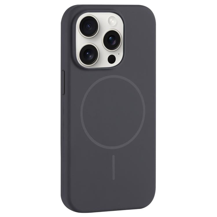 For iPhone 15 Pro Max Large Hole Camera MagSafe Liquid Silicone Full Coverage Phone Case