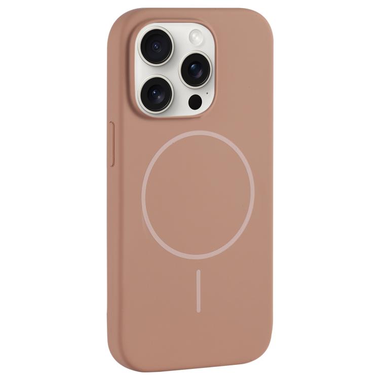 For iPhone 15 Pro Large Hole Camera MagSafe Liquid Silicone Full Coverage Phone Case