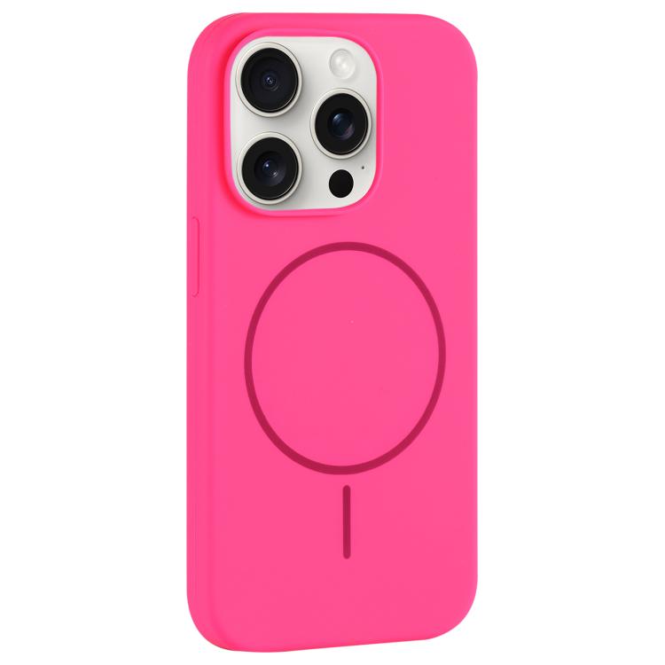 For iPhone 15 Pro Large Hole Camera MagSafe Liquid Silicone Full Coverage Phone Case