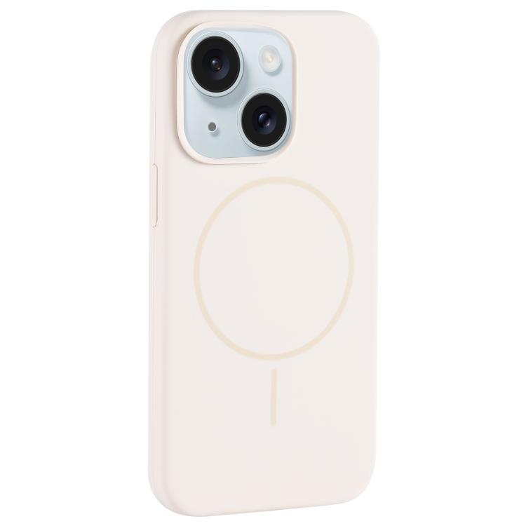 For iPhone 15 Plus Large Hole Camera MagSafe Liquid Silicone Full Coverage Phone Case