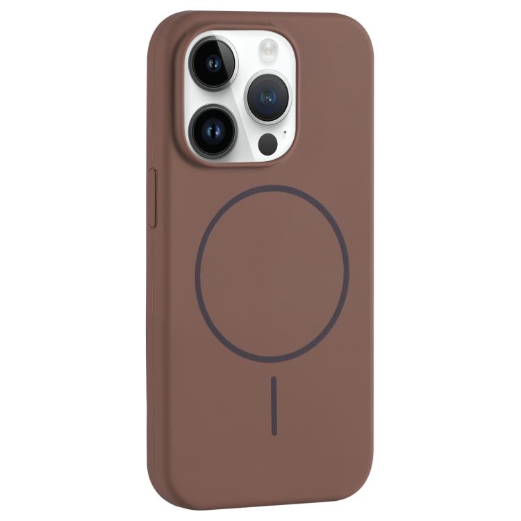 For iPhone 14 Pro Large Hole Camera MagSafe Liquid Silicone Full Coverage Phone Case