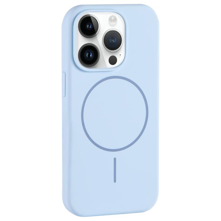 For iPhone 14 Pro Max Large Hole Camera MagSafe Liquid Silicone Full Coverage Phone Case