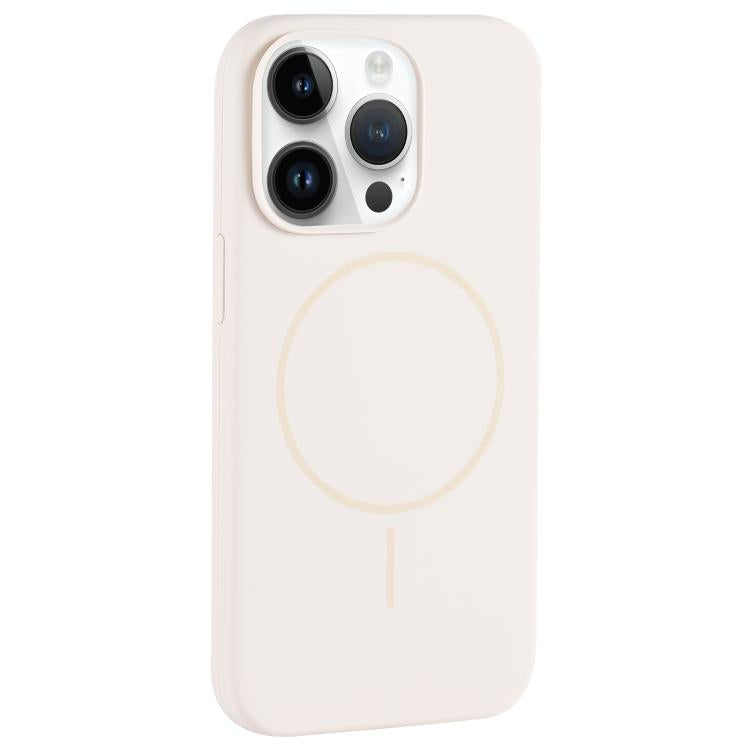 For iPhone 14 Pro Max Large Hole Camera MagSafe Liquid Silicone Full Coverage Phone Case