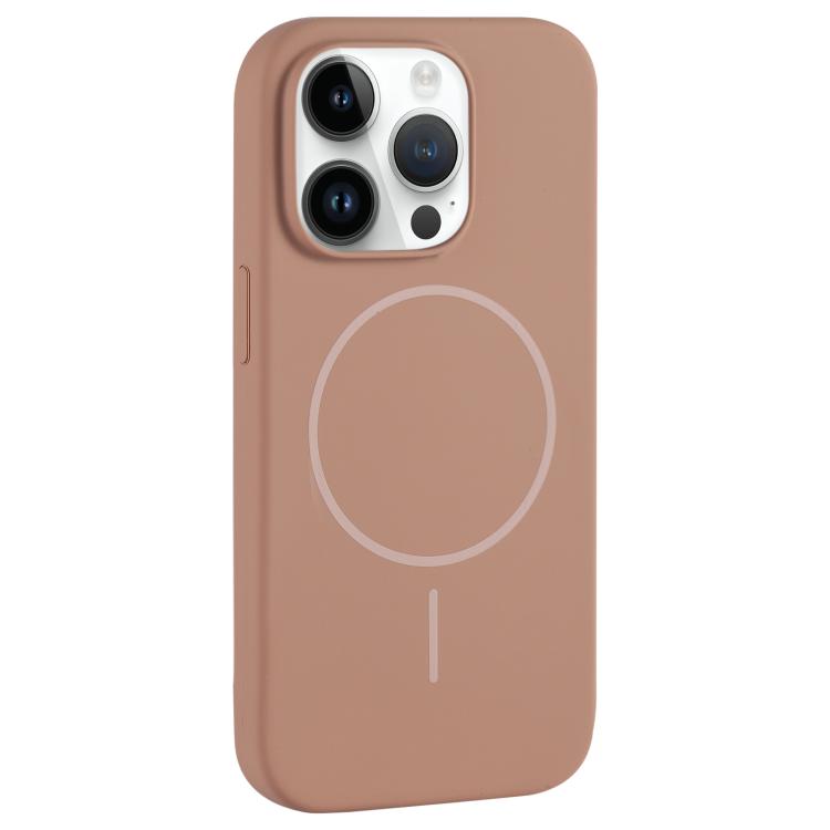 For iPhone 12 Pro Max Large Hole Camera MagSafe Liquid Silicone Full Coverage Phone Case