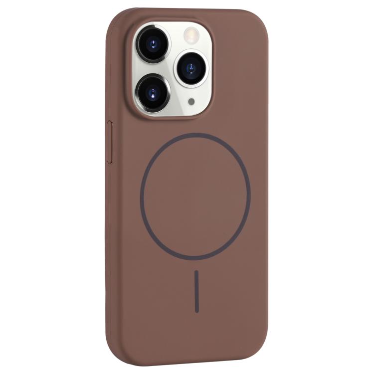 For iPhone 11 Pro Max Large Hole Camera MagSafe Liquid Silicone Full Coverage Phone Case