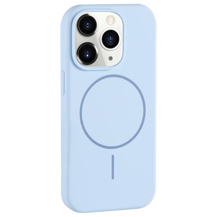 For iPhone 11 Pro Max Large Hole Camera MagSafe Liquid Silicone Full Coverage Phone Case