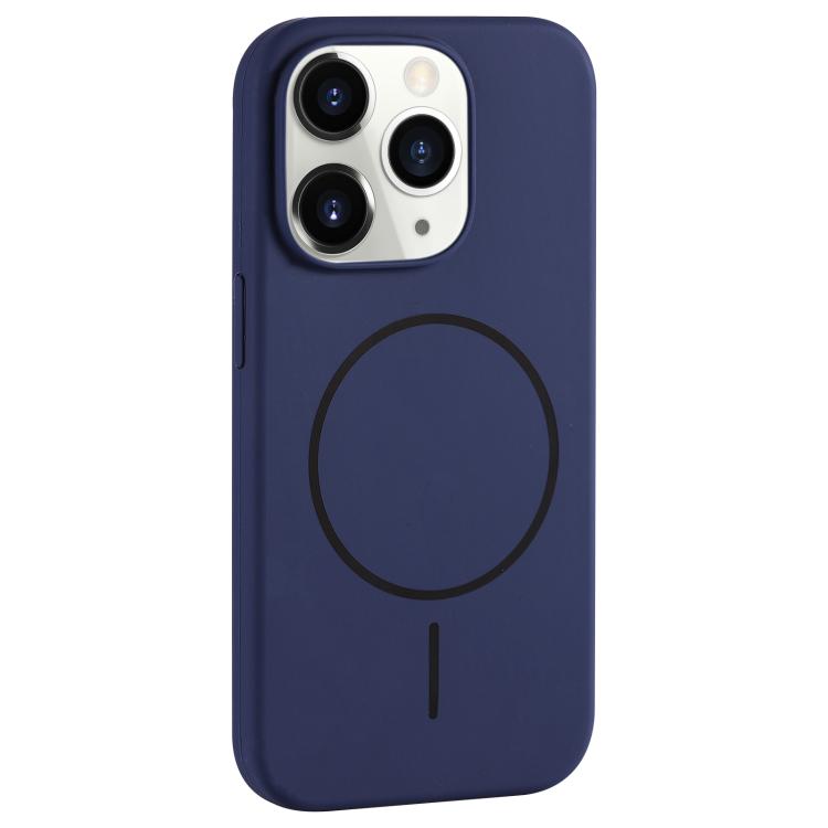 For iPhone 11 Pro Max Large Hole Camera MagSafe Liquid Silicone Full Coverage Phone Case