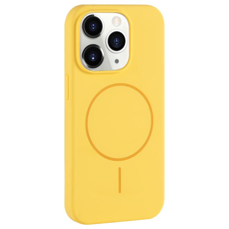 For iPhone 11 Pro Max Large Hole Camera MagSafe Liquid Silicone Full Coverage Phone Case