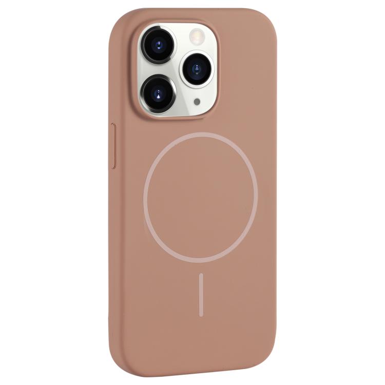 For iPhone 11 Pro Large Hole Camera MagSafe Liquid Silicone Full Coverage Phone Case