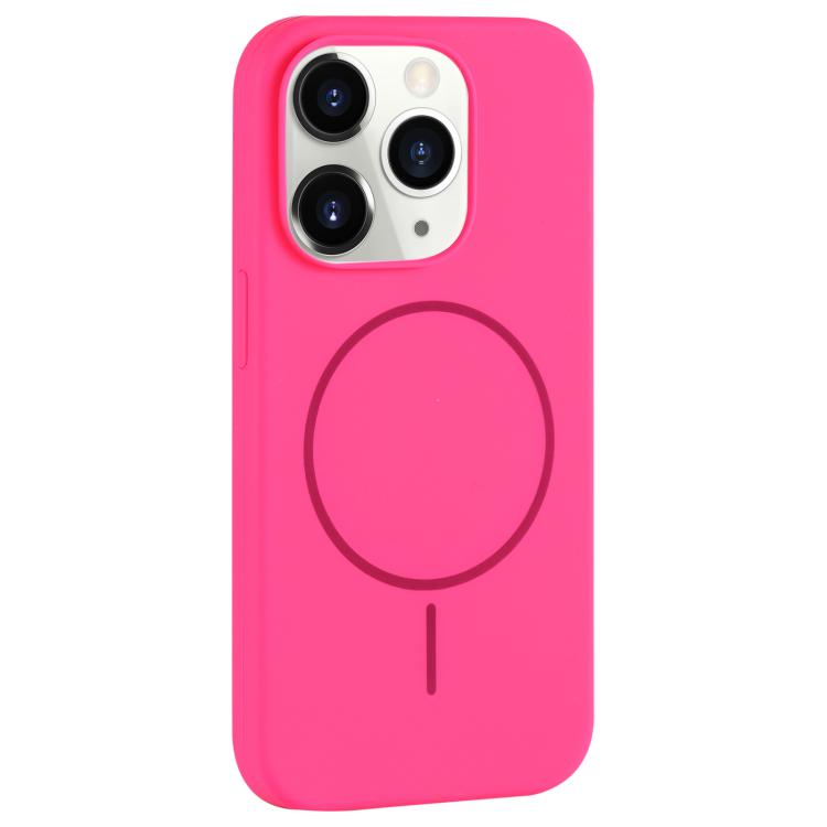 For iPhone 11 Pro Large Hole Camera MagSafe Liquid Silicone Full Coverage Phone Case