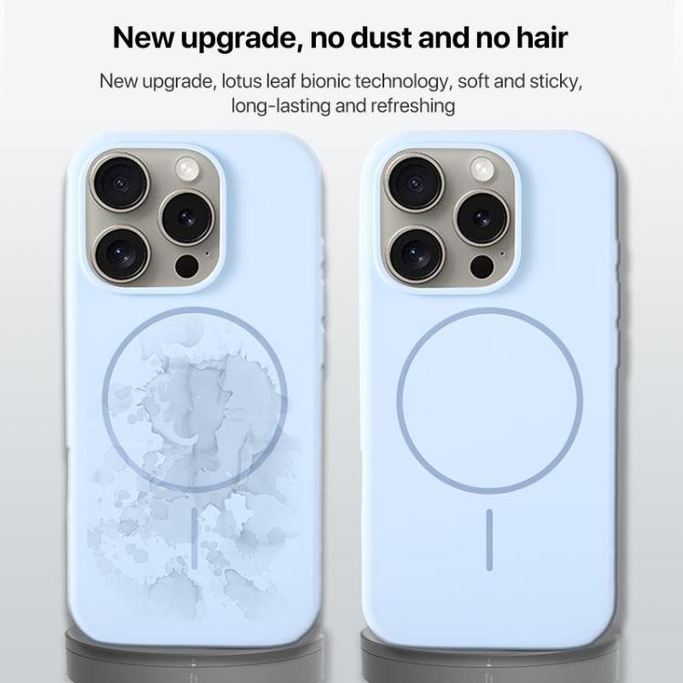 For iPhone 16 Pro Max Large Hole Camera MagSafe Liquid Silicone Full Coverage Phone Case