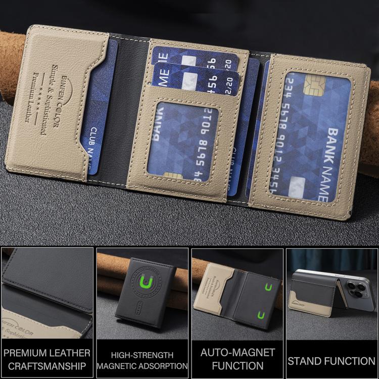Color Matching Leather Horizontal Magnetic Wallet Card Bag Case