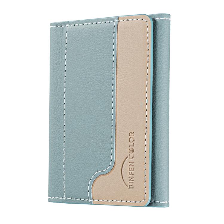Color Matching Leather Horizontal Magnetic Wallet Card Bag Case