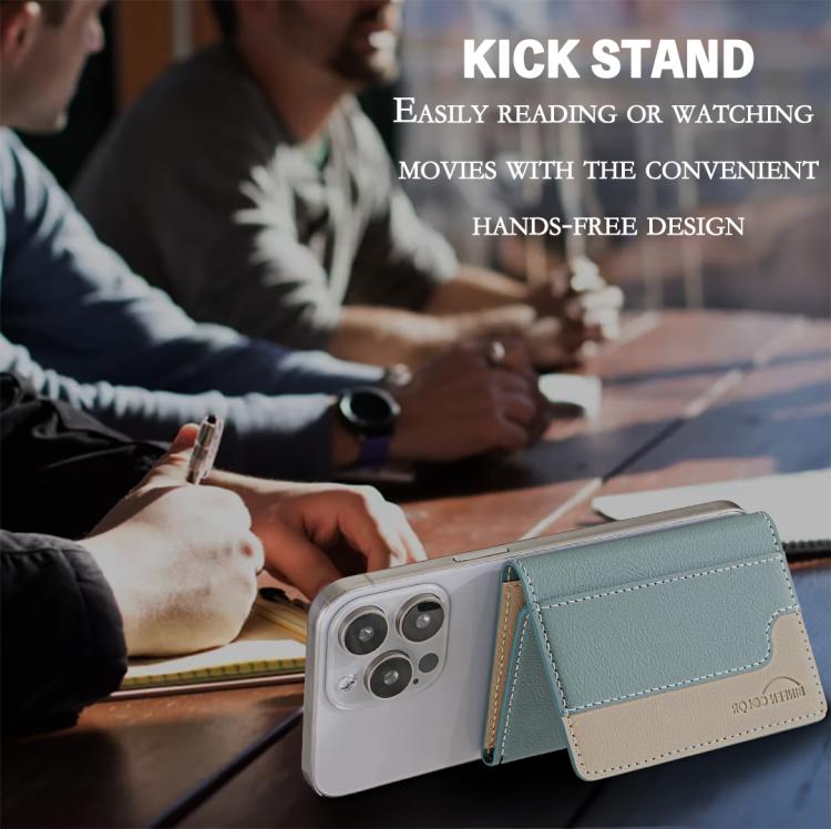 Color Matching Leather Horizontal Magnetic Wallet Card Bag Case