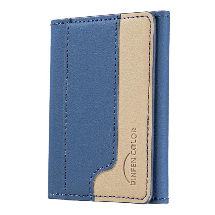 Color Matching Leather Horizontal Magnetic Wallet Card Bag Case