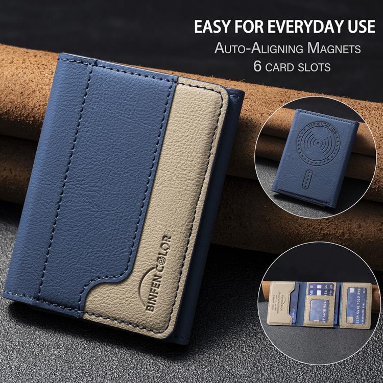 Color Matching Leather Horizontal Magnetic Wallet Card Bag Case