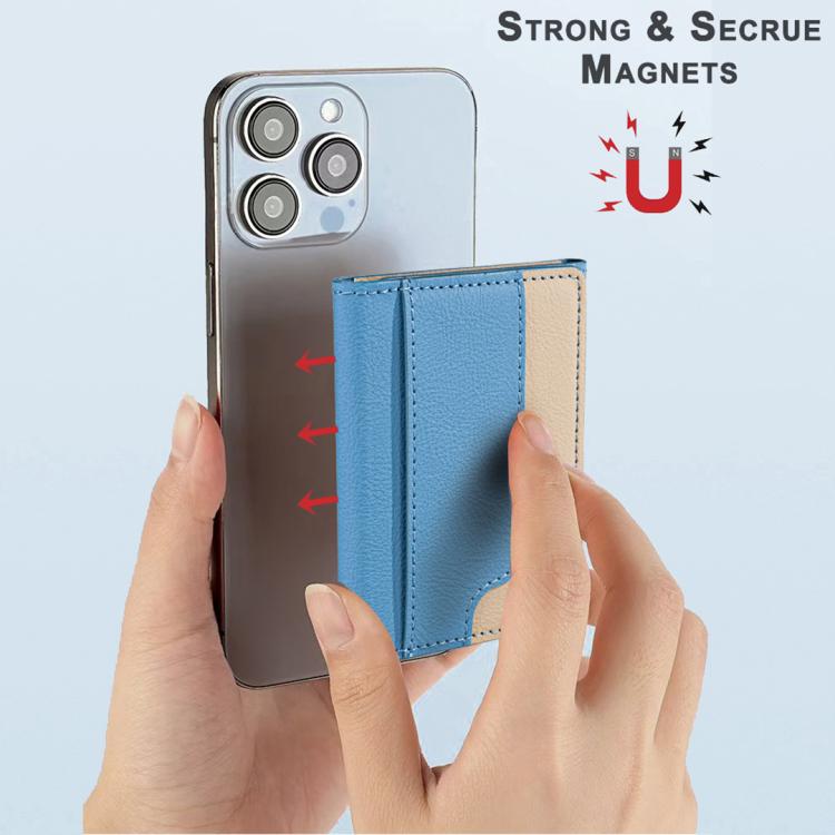 Color Matching Leather Horizontal Magnetic Wallet Card Bag Case