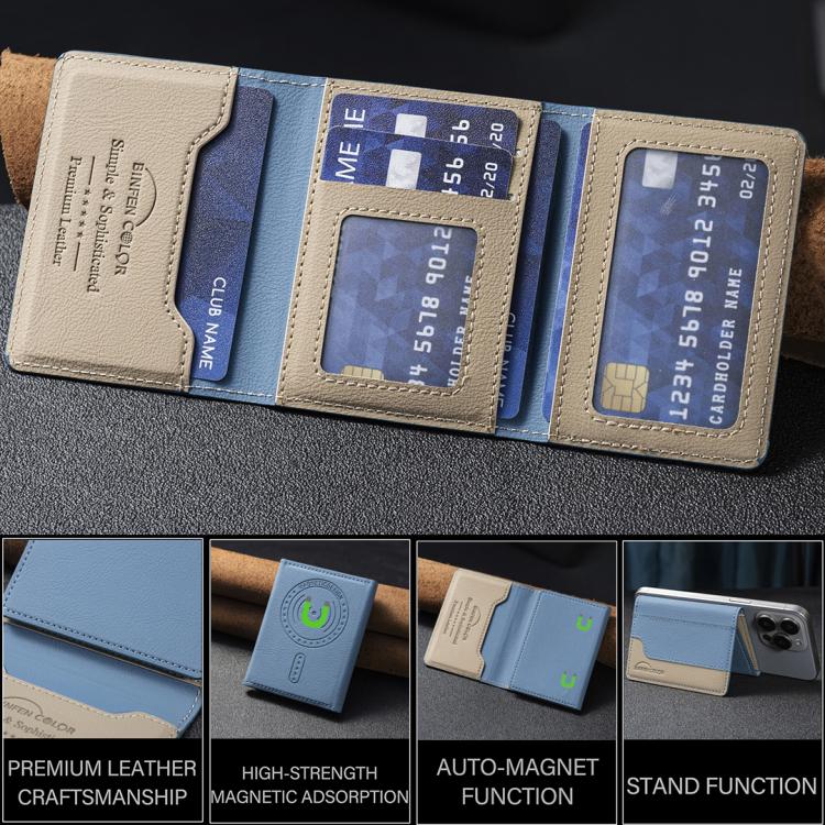 Color Matching Leather Horizontal Magnetic Wallet Card Bag Case