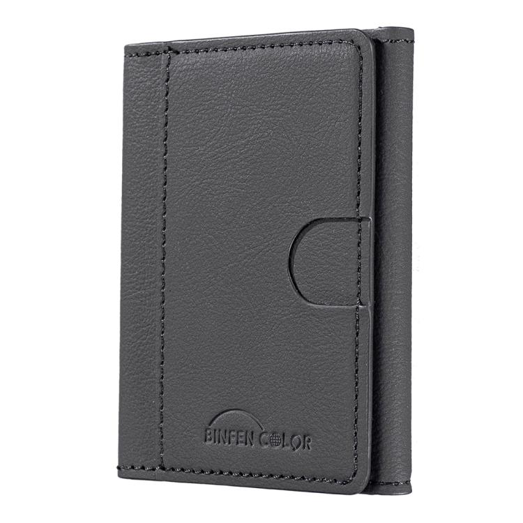 Solid Color Leather Horizontal Magnetic Wallet Card Bag Case