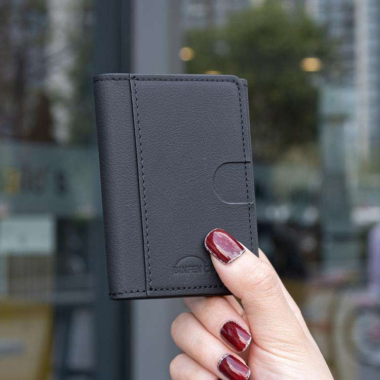 Solid Color Leather Horizontal Magnetic Wallet Card Bag Case