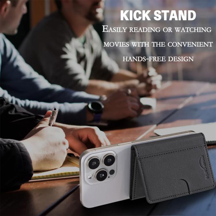 Solid Color Leather Horizontal Magnetic Wallet Card Bag Case