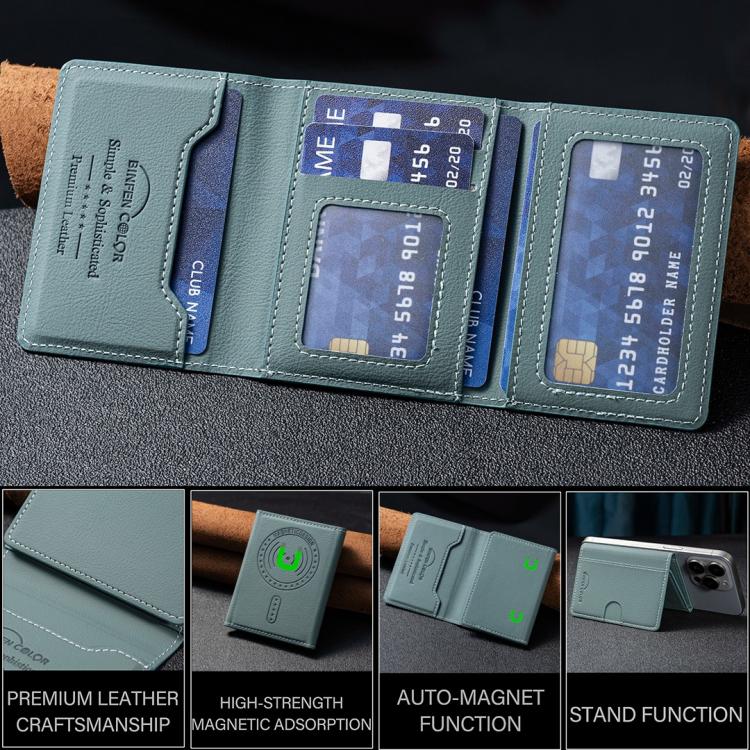 Solid Color Leather Horizontal Magnetic Wallet Card Bag Case