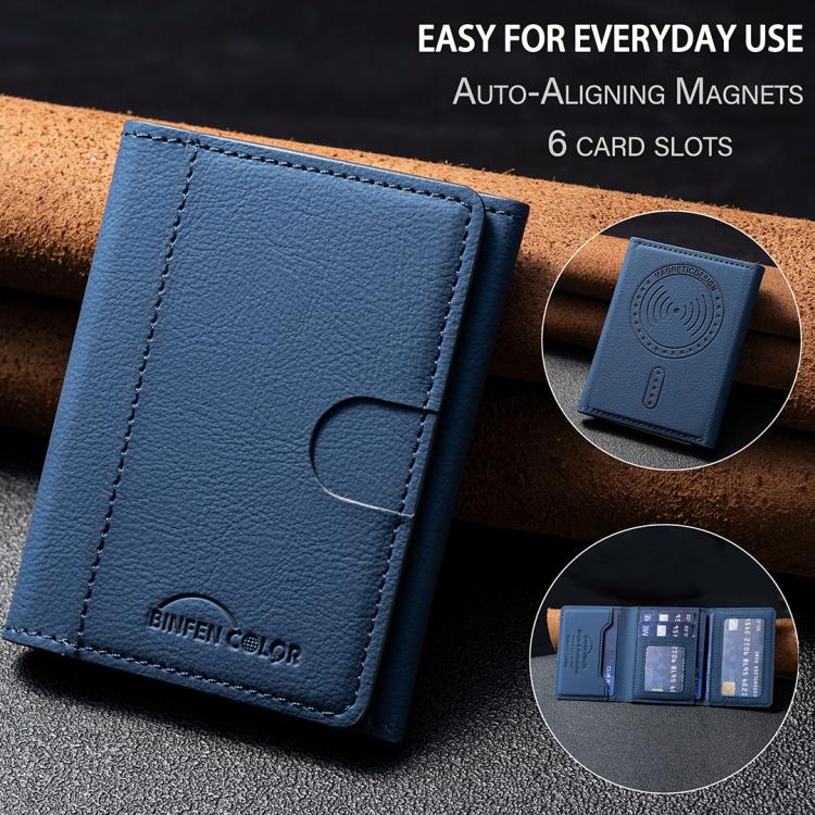 Solid Color Leather Horizontal Magnetic Wallet Card Bag Case