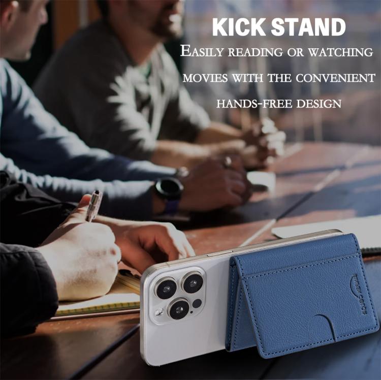 Solid Color Leather Horizontal Magnetic Wallet Card Bag Case