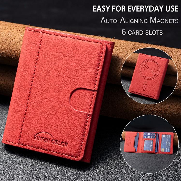 Solid Color Leather Horizontal Magnetic Wallet Card Bag Case