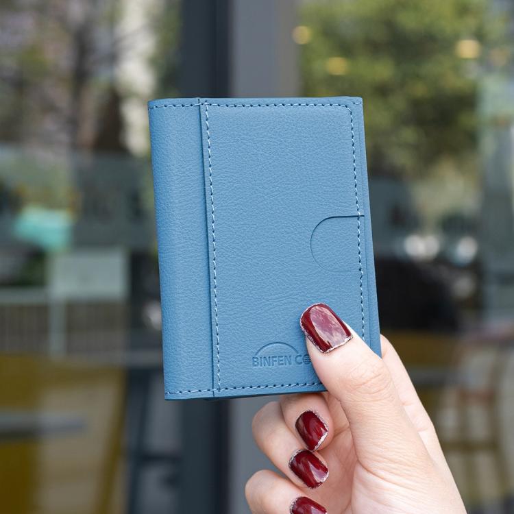 Solid Color Leather Horizontal Magnetic Wallet Card Bag Case