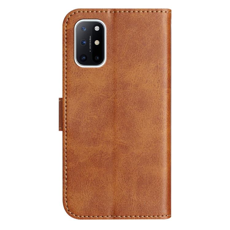 For OnePlus 8T Dual-Folded S-shape Leather Phone Case