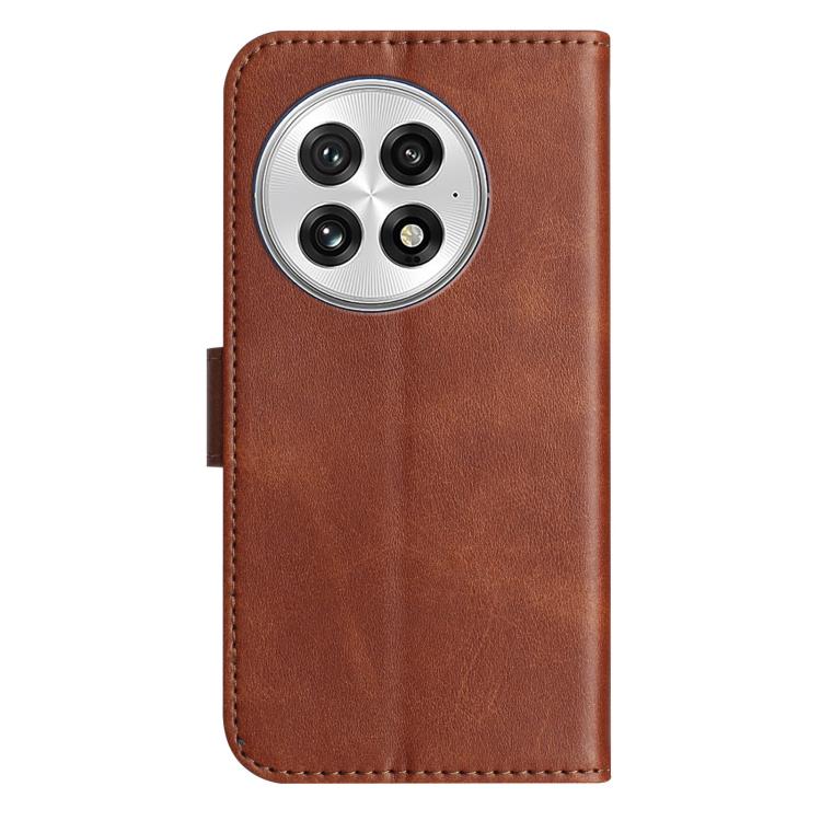 For OnePlus 13 Dual-Folded S-shape Leather Phone Case