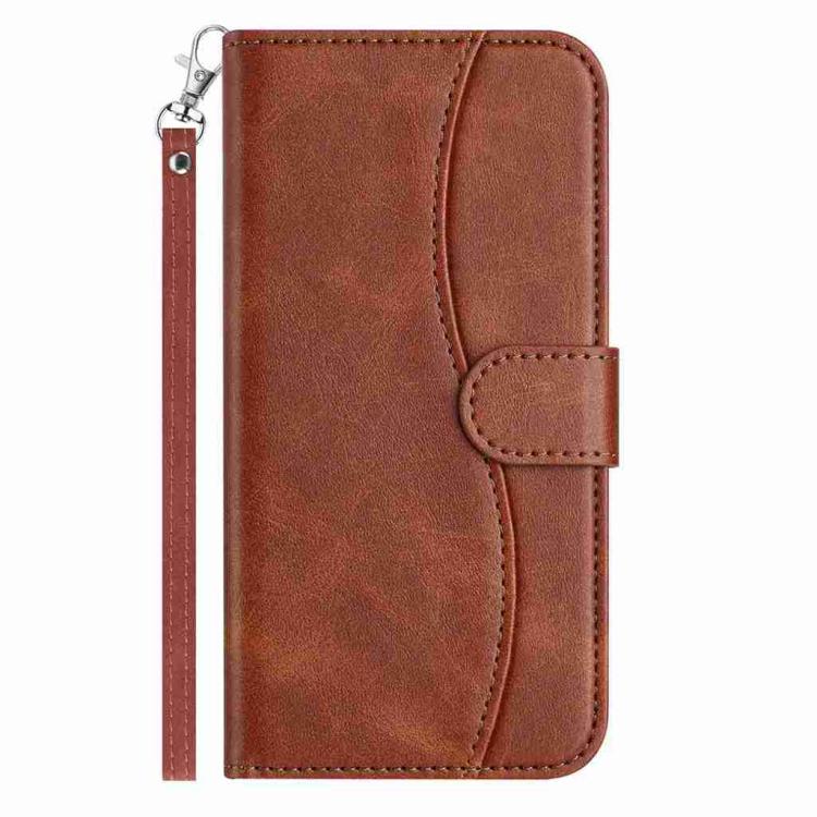 For OnePlus 15 Dual-Folded S-shape Leather Phone Case
