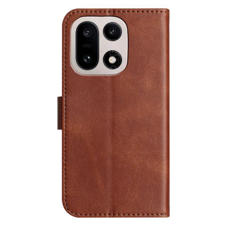 For OnePlus 15 Dual-Folded S-shape Leather Phone Case