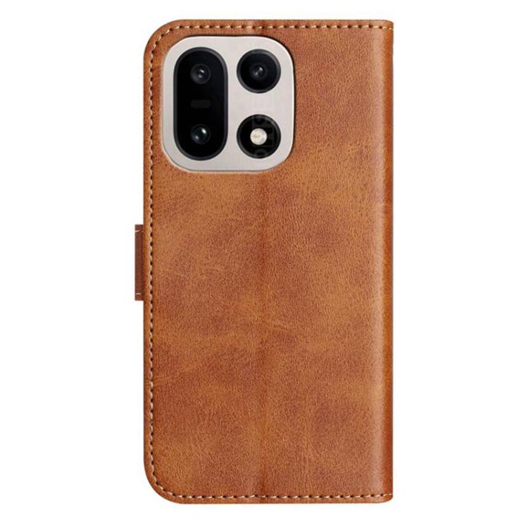 For OnePlus 15 Dual-Folded S-shape Leather Phone Case