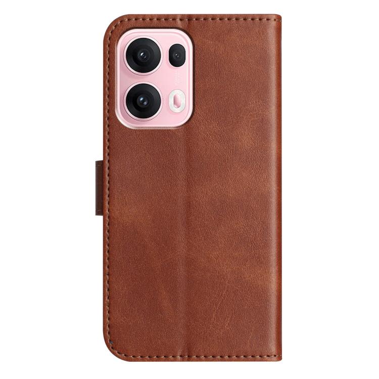 For OPPO Reno13 Pro Dual-Folded S-shape Leather Phone Case
