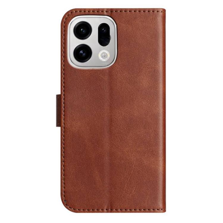For OPPO Find X9 Pro Dual-Folded S-shape Leather Phone Case