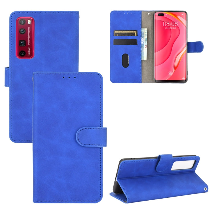 For Huawei nova 7 Pro 5G Solid Color Skin Feel Magnetic Buckle Horizontal Flip Calf Texture PU Leather Case with Holder & Card Slots & Wallet