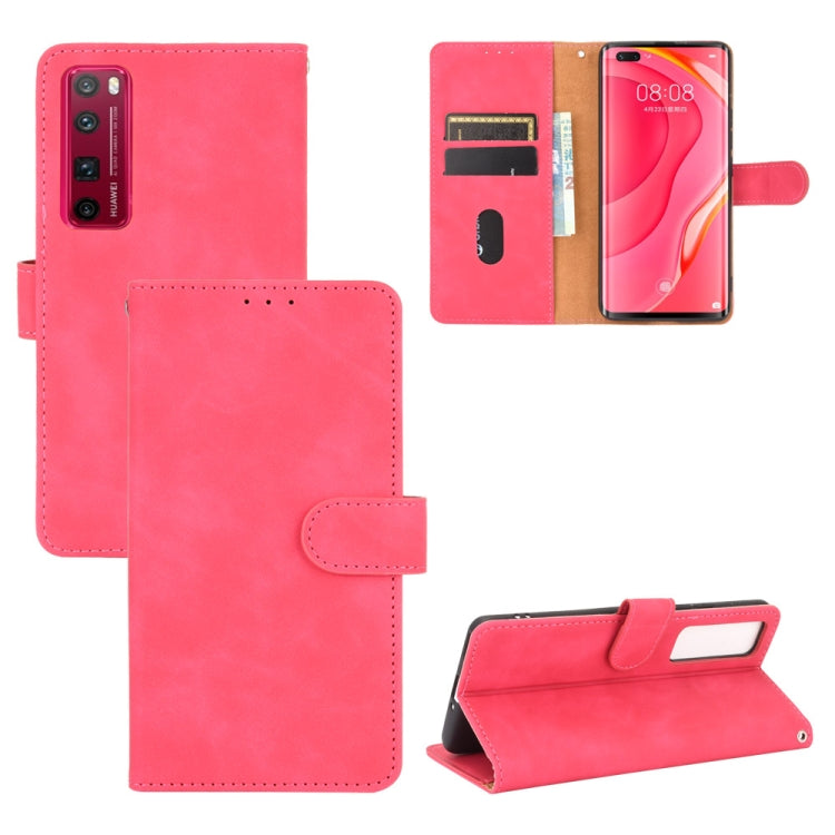 For Huawei nova 7 Pro 5G Solid Color Skin Feel Magnetic Buckle Horizontal Flip Calf Texture PU Leather Case with Holder & Card Slots & Wallet