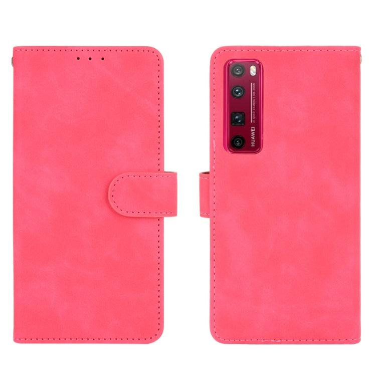 For Huawei nova 7 Pro 5G Solid Color Skin Feel Magnetic Buckle Horizontal Flip Calf Texture PU Leather Case with Holder & Card Slots & Wallet